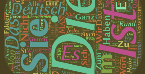 Wortwolke zur deutschen Sprache