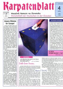 Karpatenblatt Titelseite April 2003