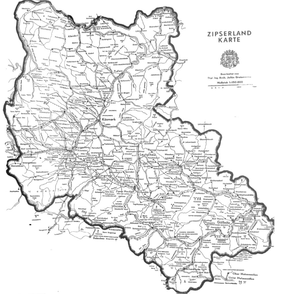 Zipserland-Karte