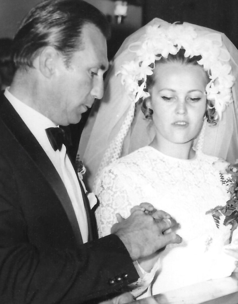 Rudolf und Luba Hecht an ihrem Hochzeitstag am 16. Oktober 1971