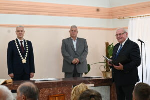 Dankende Worte des KDV-Vorsitzenden Dr. Ondrej Pöss während des Empfangs beim Bürgermeister von Kesmark